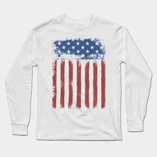 USA American retro vintage grunge flag Long Sleeve T-Shirt